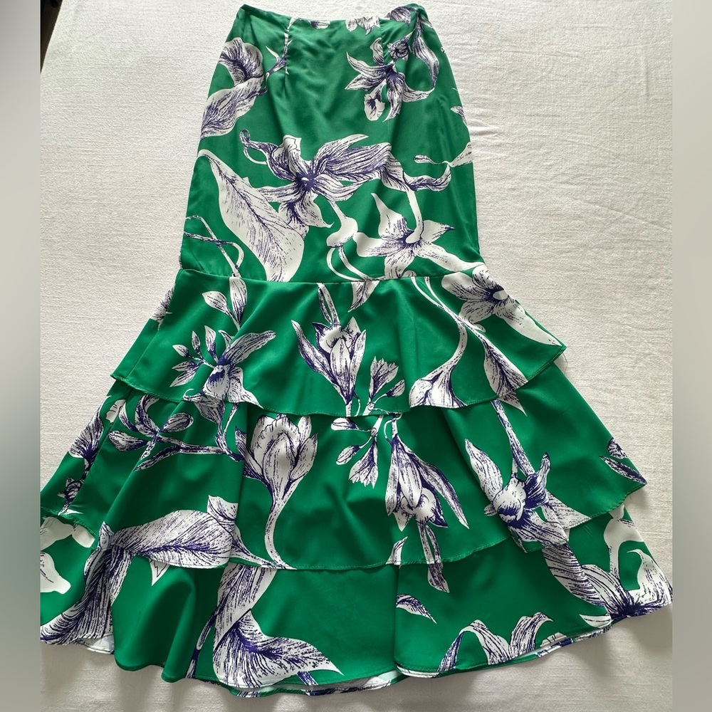 Floral Green Maxi Dress